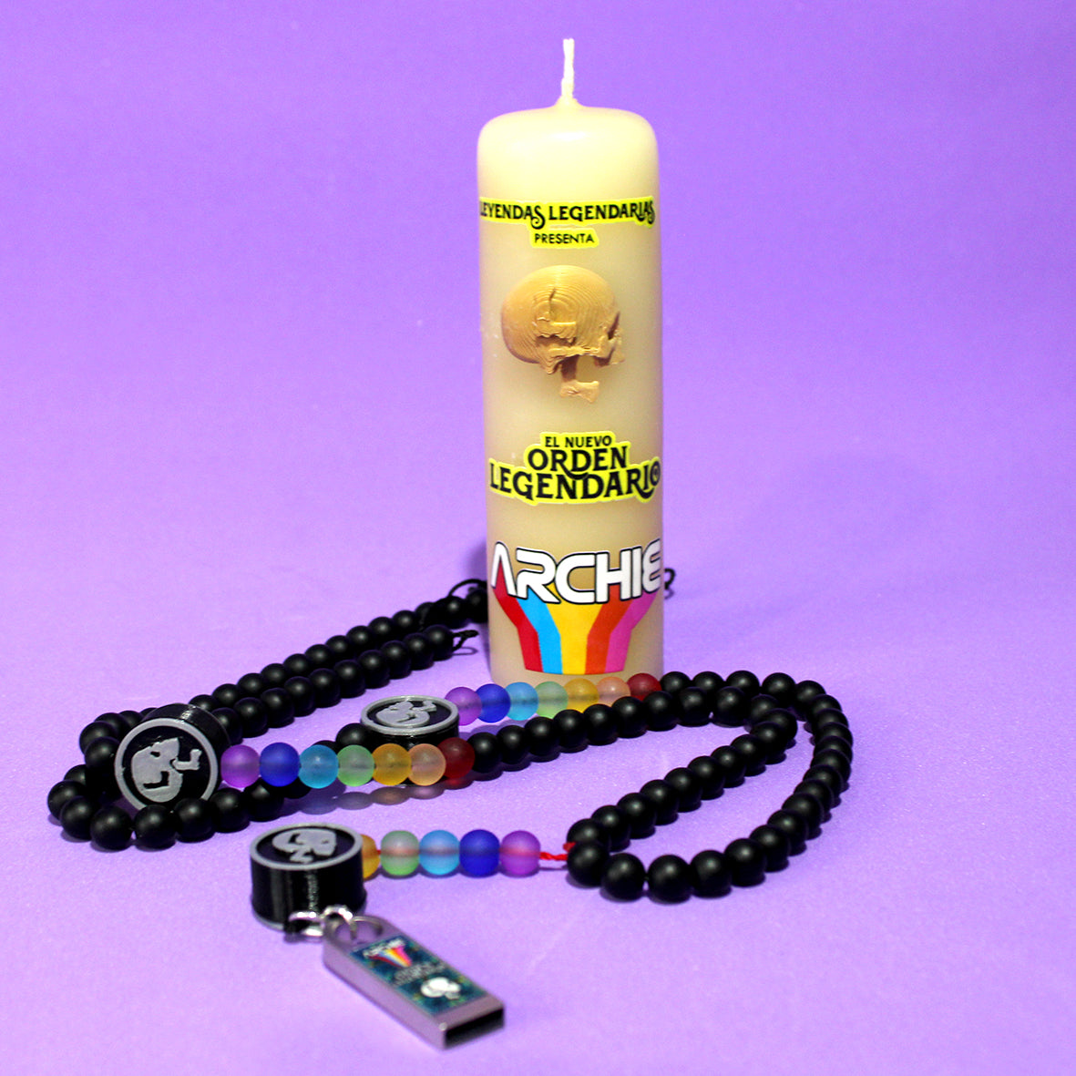 Combo Rosario + USB + Vela