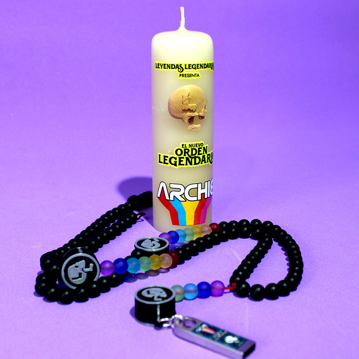 Combo Rosario + USB + Vela