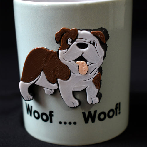 Bulldog Taza 3D