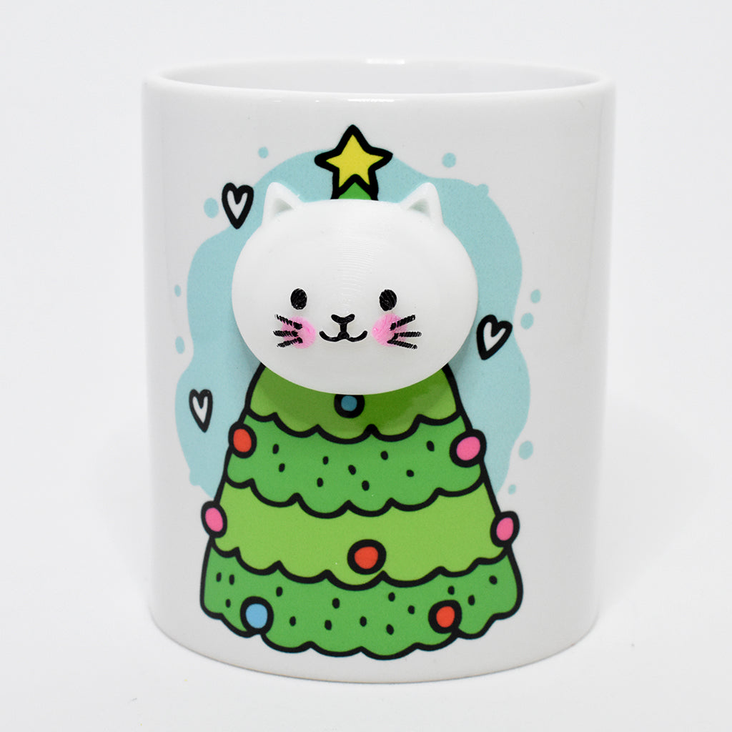 Navidad Gatuna Taza 3D