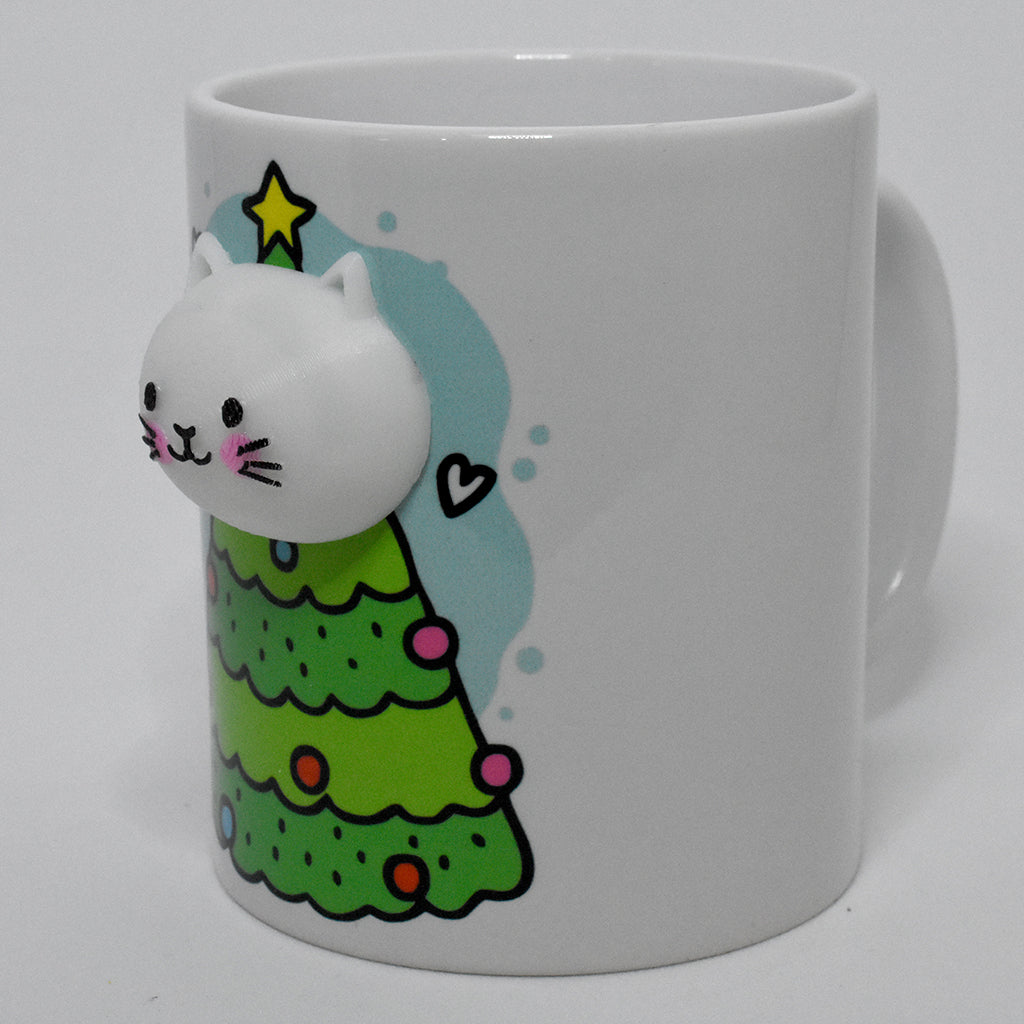 Navidad Gatuna Taza 3D