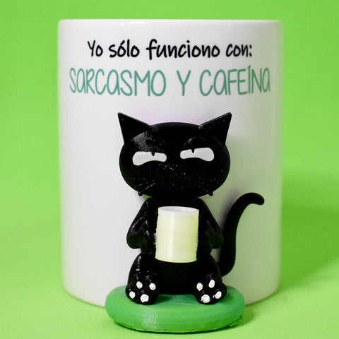 Sarcasmo y Cafeína Taza 3D